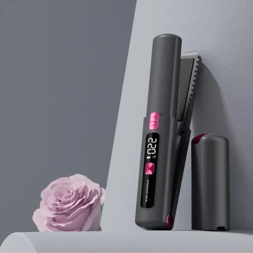 2 In 1 Hair Straightener And Curler Wireless Charging Ionic Frizz