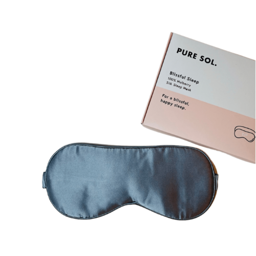 PURE SOL. Beauty Blissful Sleep 100% Mulberry Silk Sleep Eye Mask -